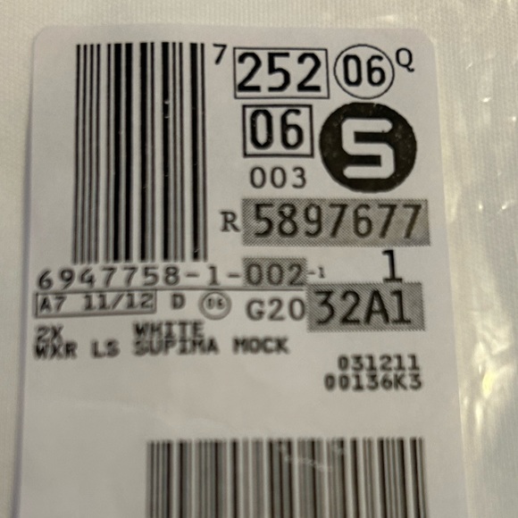 Lands End mock turtleneck 2X white - Picture 4 of 4